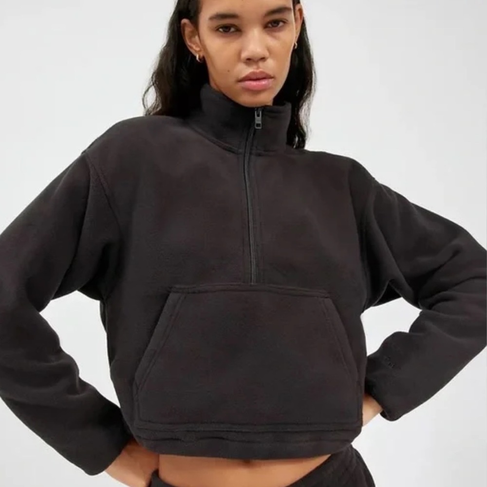 TNA Black Fleece Half-Zip Sweatshirt